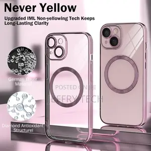 Kswous Magnetic Clear for iPhone 15 Plus Case