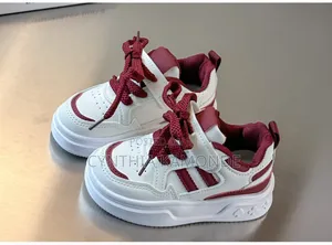 Maroon Black Pink Kids Shoes