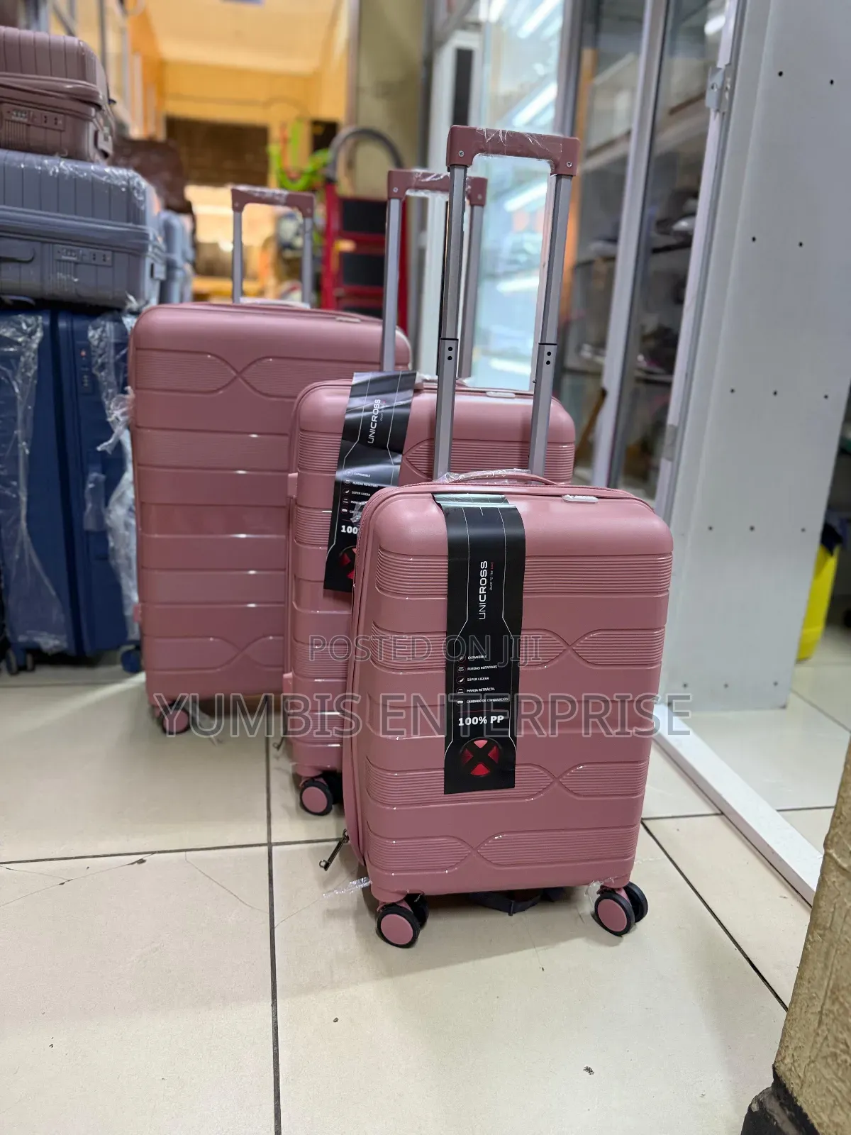 Cute 28"Quality Sets of 3 in 1 Rubber Suitcase Luggage Bag
