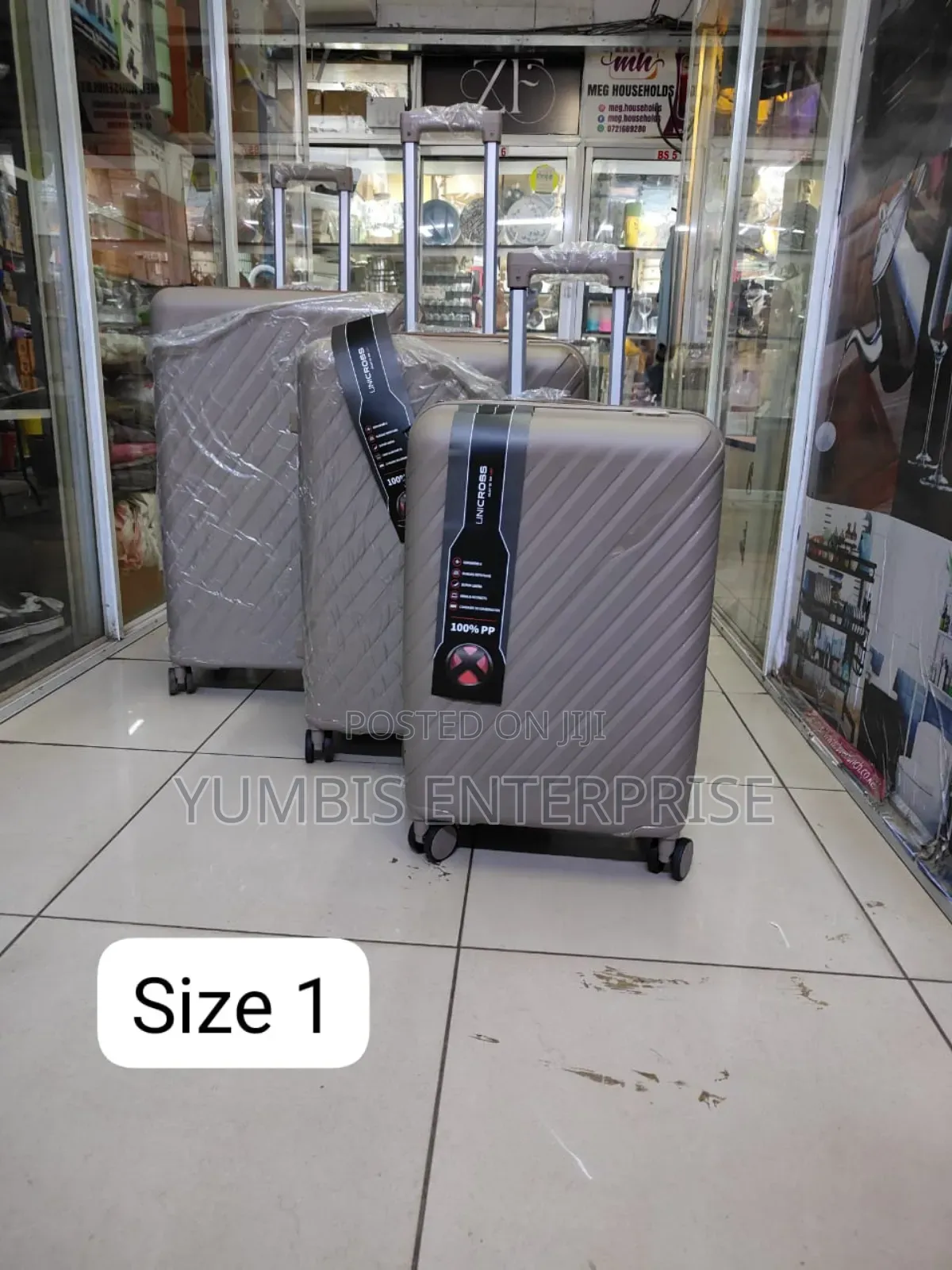 Suitcase Sets Luggage Rubber Material 3 in 1
