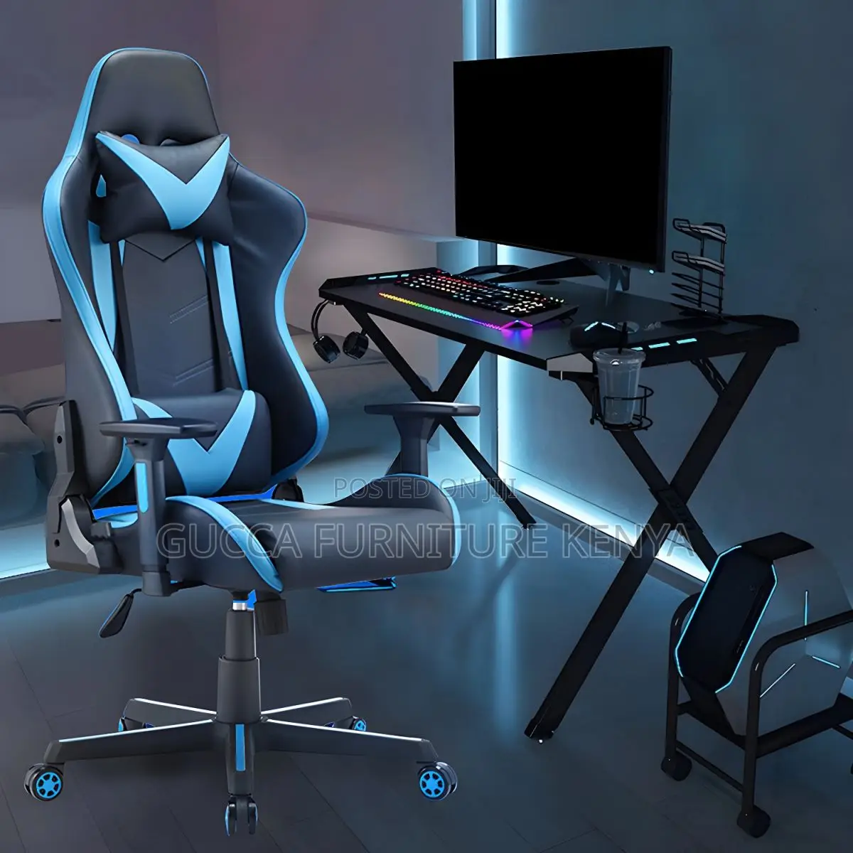 Office Chair: Adjustable Seat Height Recliner Gamer Chair