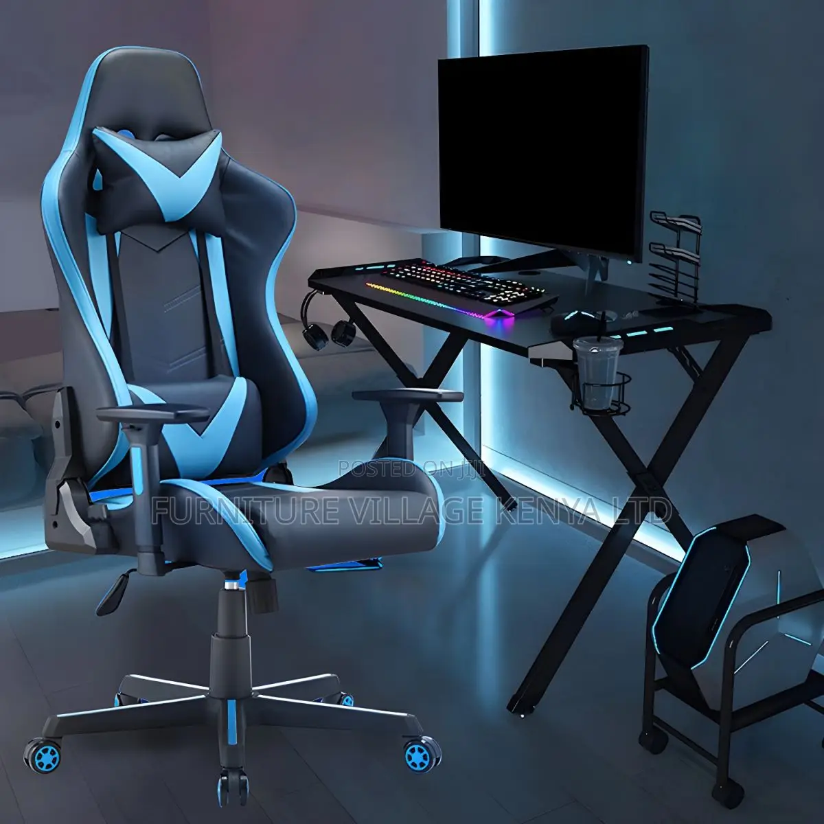 Office Chair:Reclining Gamer Chair With Customizable Height