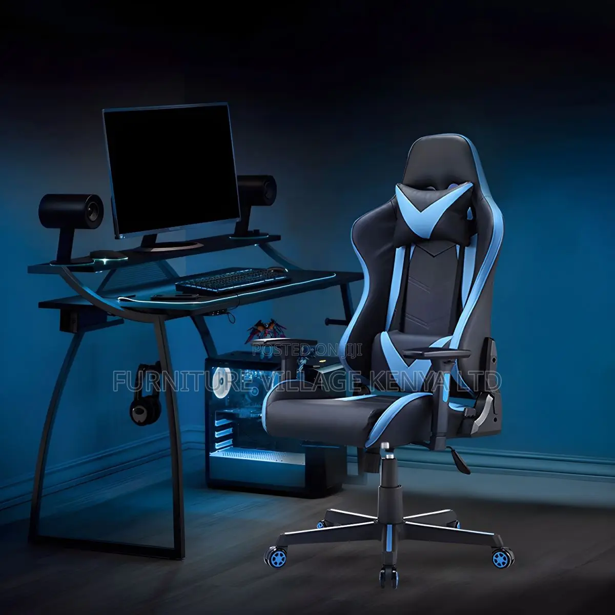 Office Chair:Reclining Gamer Chair With Customizable Height