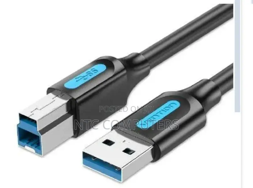 Vention Usb 3.0 a Male to B Male Cable 1.5m Black PVC Type