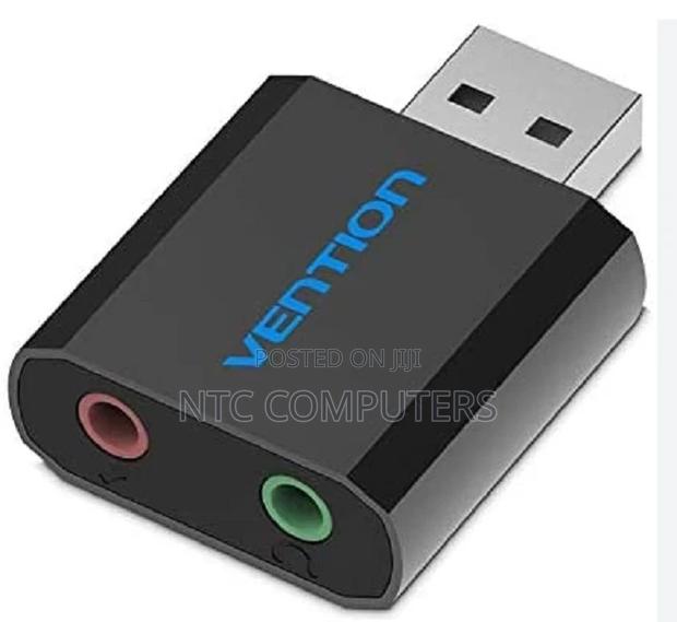 Vention Usb External Sound Card Black Metal Type