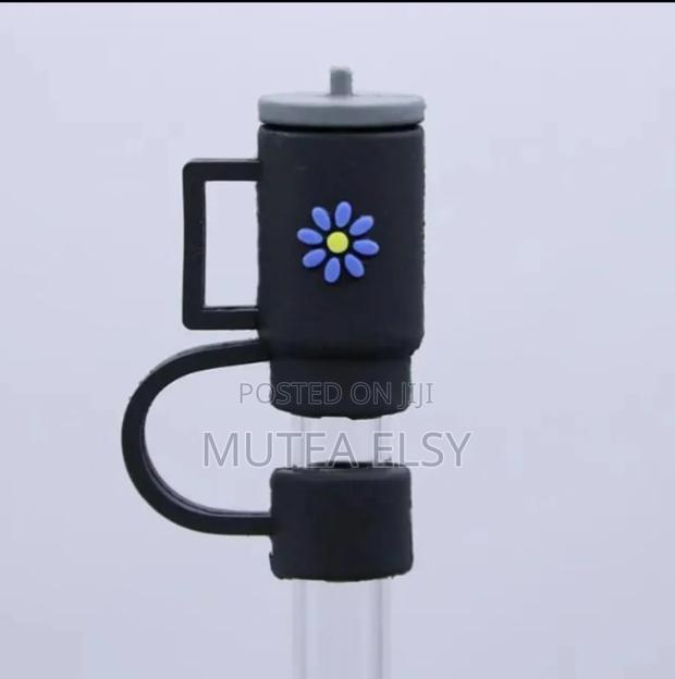 Black White Stanley Mag Straw Toppers - thumbnail 2