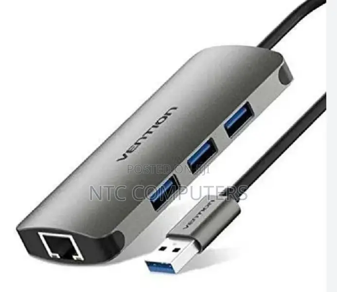 Vention Usb 3.0 to Usb3.0 (3 Ports) + Gigabit Ethernet Alum