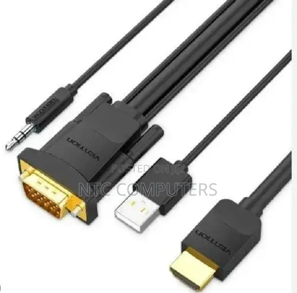 Vention Hdmi to Vga Cable With Audio Output and Usb Power S