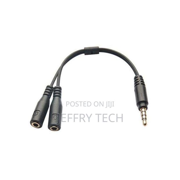 3.5mm Earphone Headphone Male to 2 Female Y Splitter Audio
