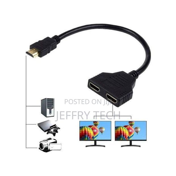 Hdmi Splitter Cable 1 Male to Dual Hdmi 2 Female Y Splitter