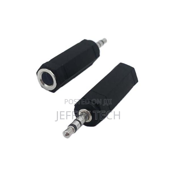 3.5mm 1/8 3 Pole Male Plug to 6.35mm 1/4 Inch Female Stereo