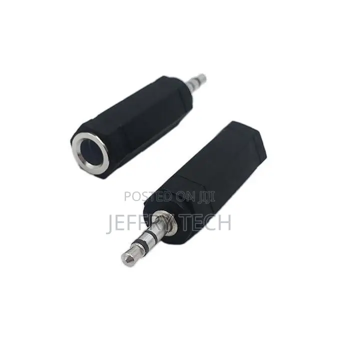 3.5mm 1/8 3 Pole Male Plug to 6.35mm 1/4 Inch Female Stereo