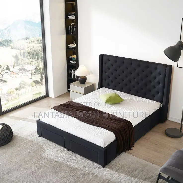 5x6 Black Fabric Bed - Pay on Delivery; Free Delivery