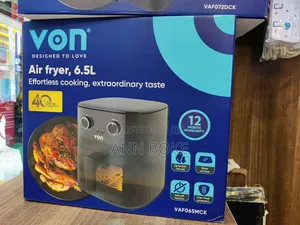 *Von Air Fryer 6.5litres Manual Vaf065mck