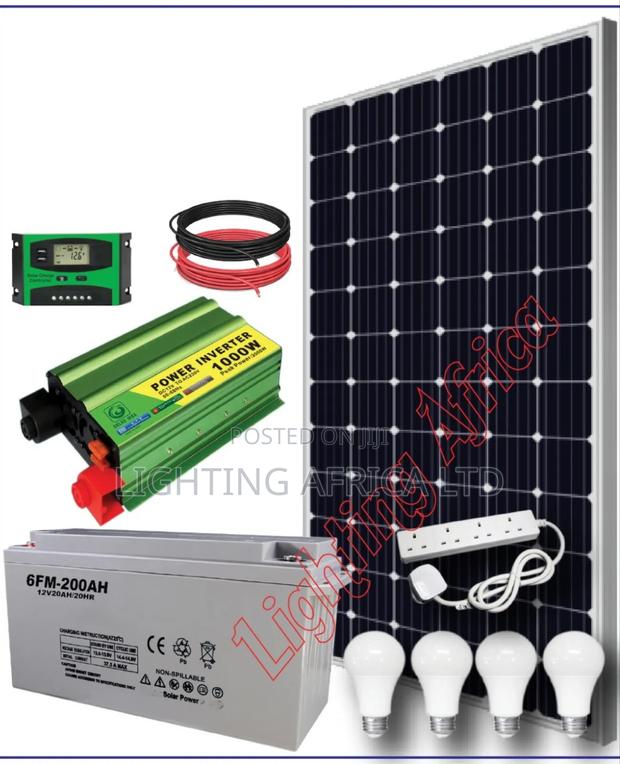 Top Quality 500w Complete Home Solar System 200ah - 1000w Inverter