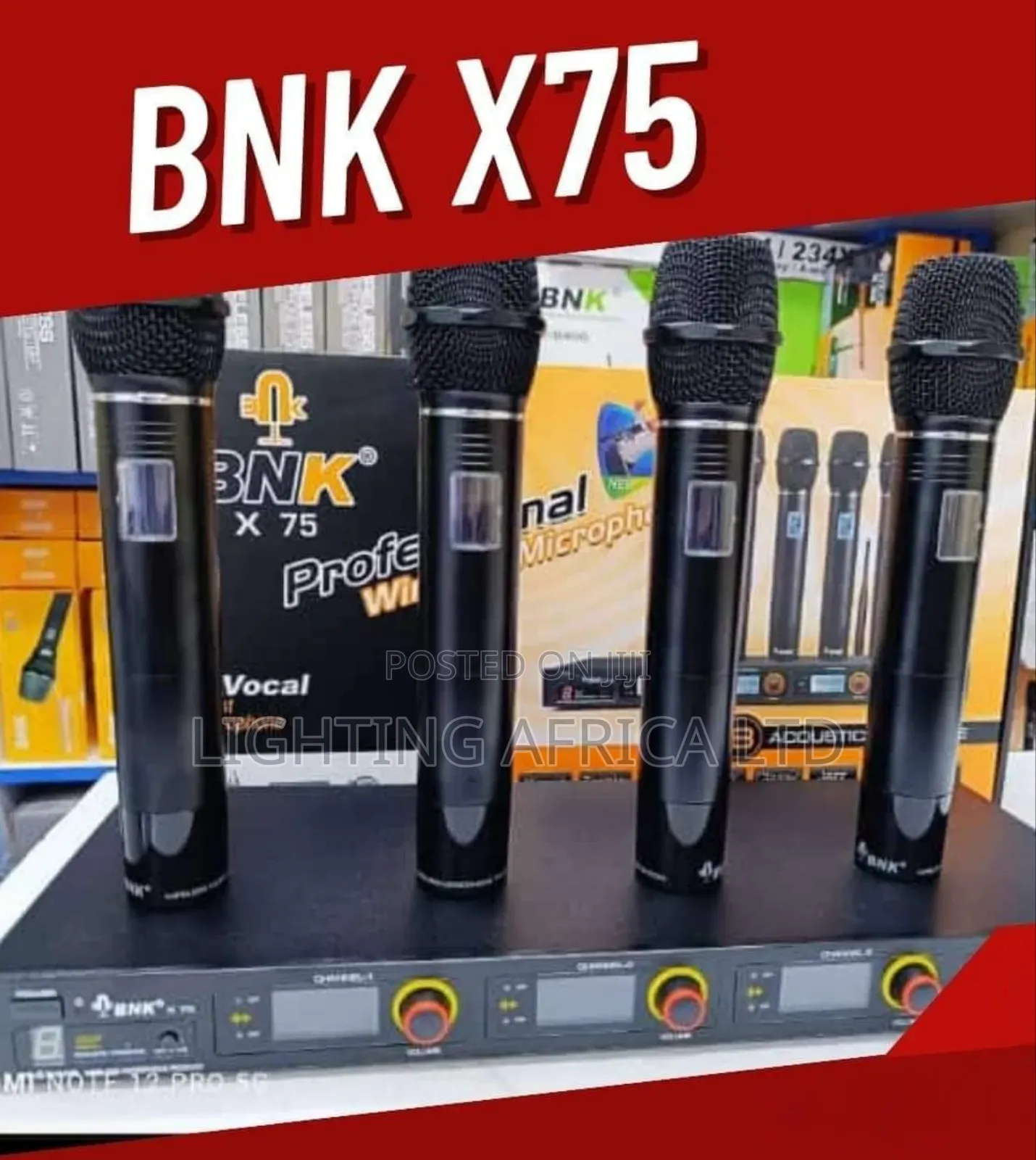 BNK X75 4 Wireless Microphone High Quality Receiver