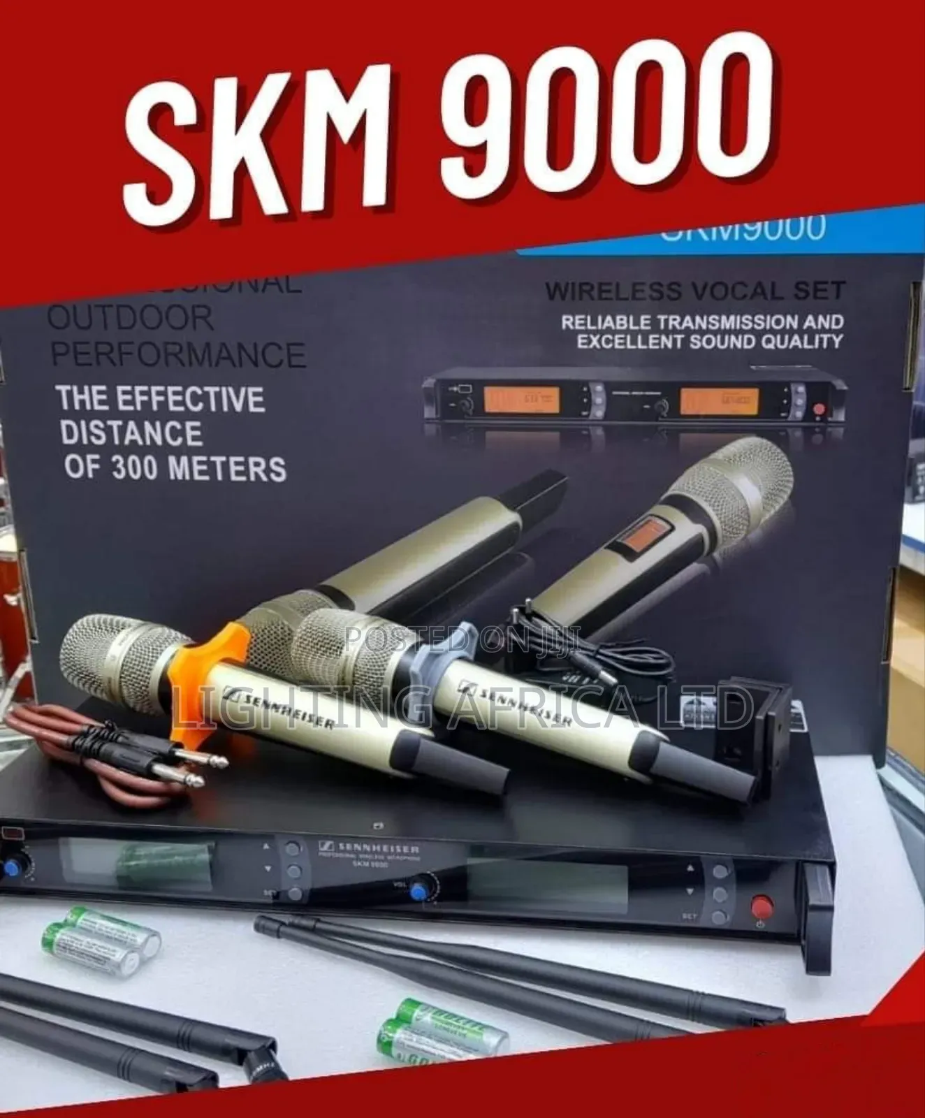 Sennheiser Skm9000 Outdoor Dual Wireless Microphone 300 M Frequency