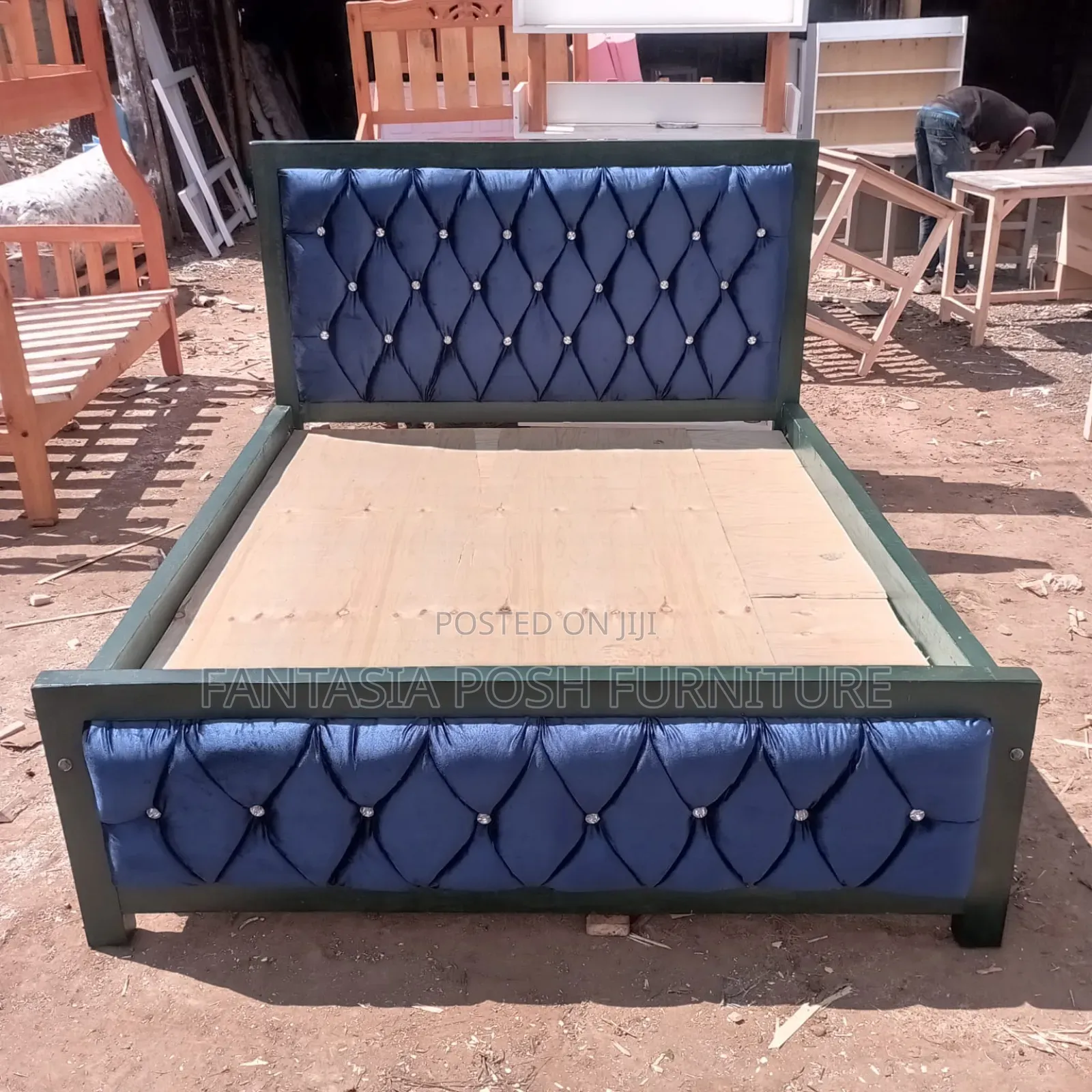 Blue 5 by 6 Chester Bed on Offer