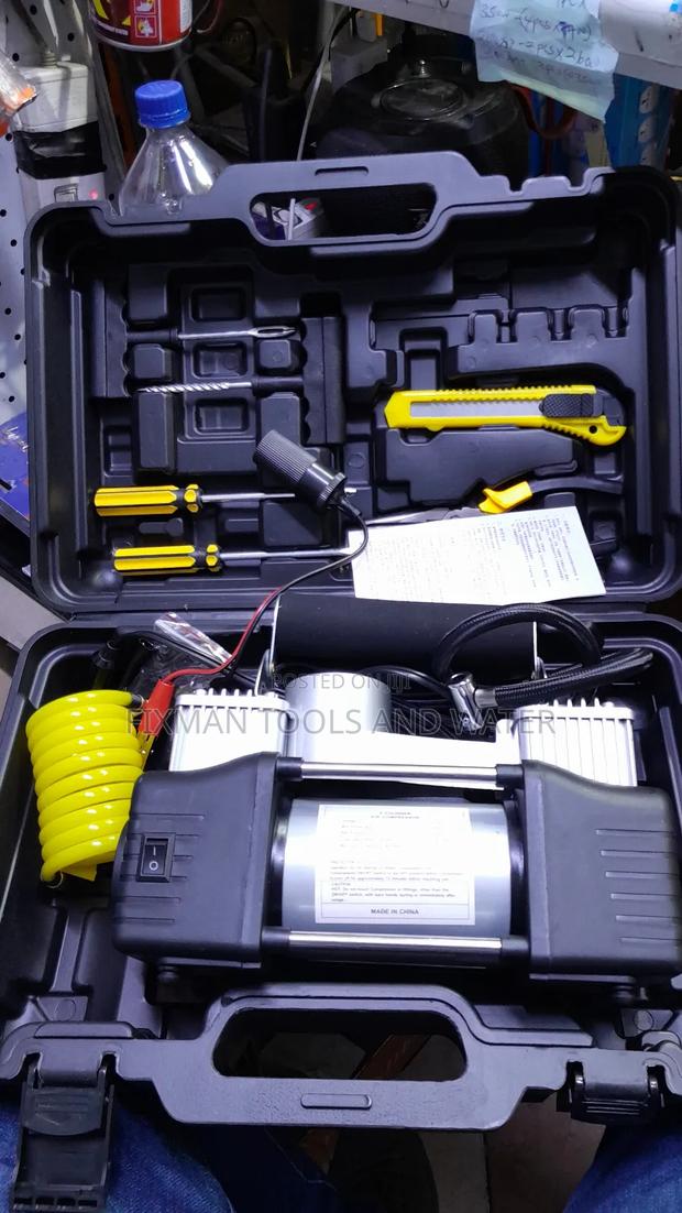 New Dc Air Compressor With Puncher Kit Set - main view