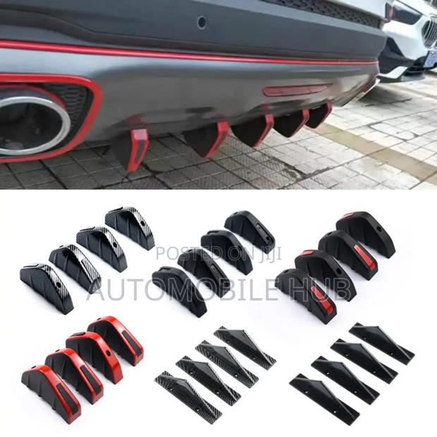 Car Rear Bumper Diffuser Sharkfin - 4pcs - thumbnail 4