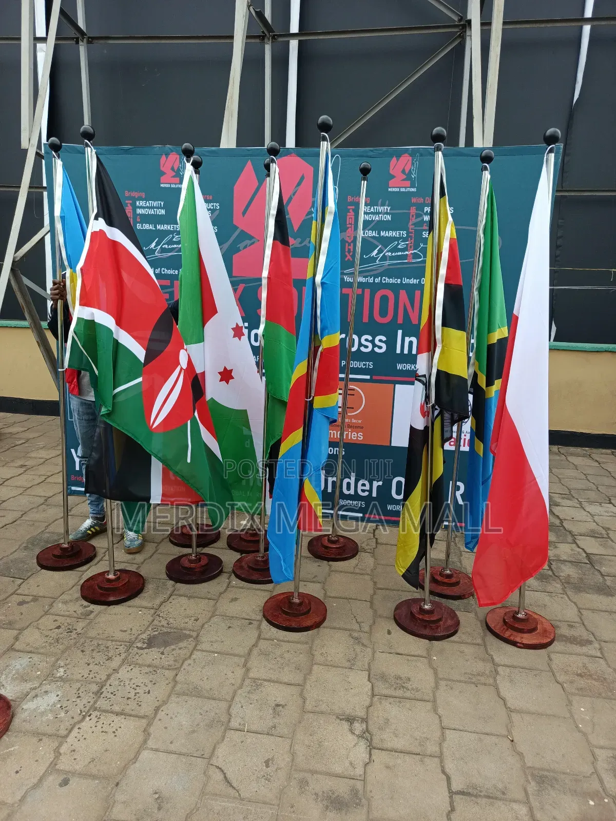 Flags + Stands, Flags, Flag Stands