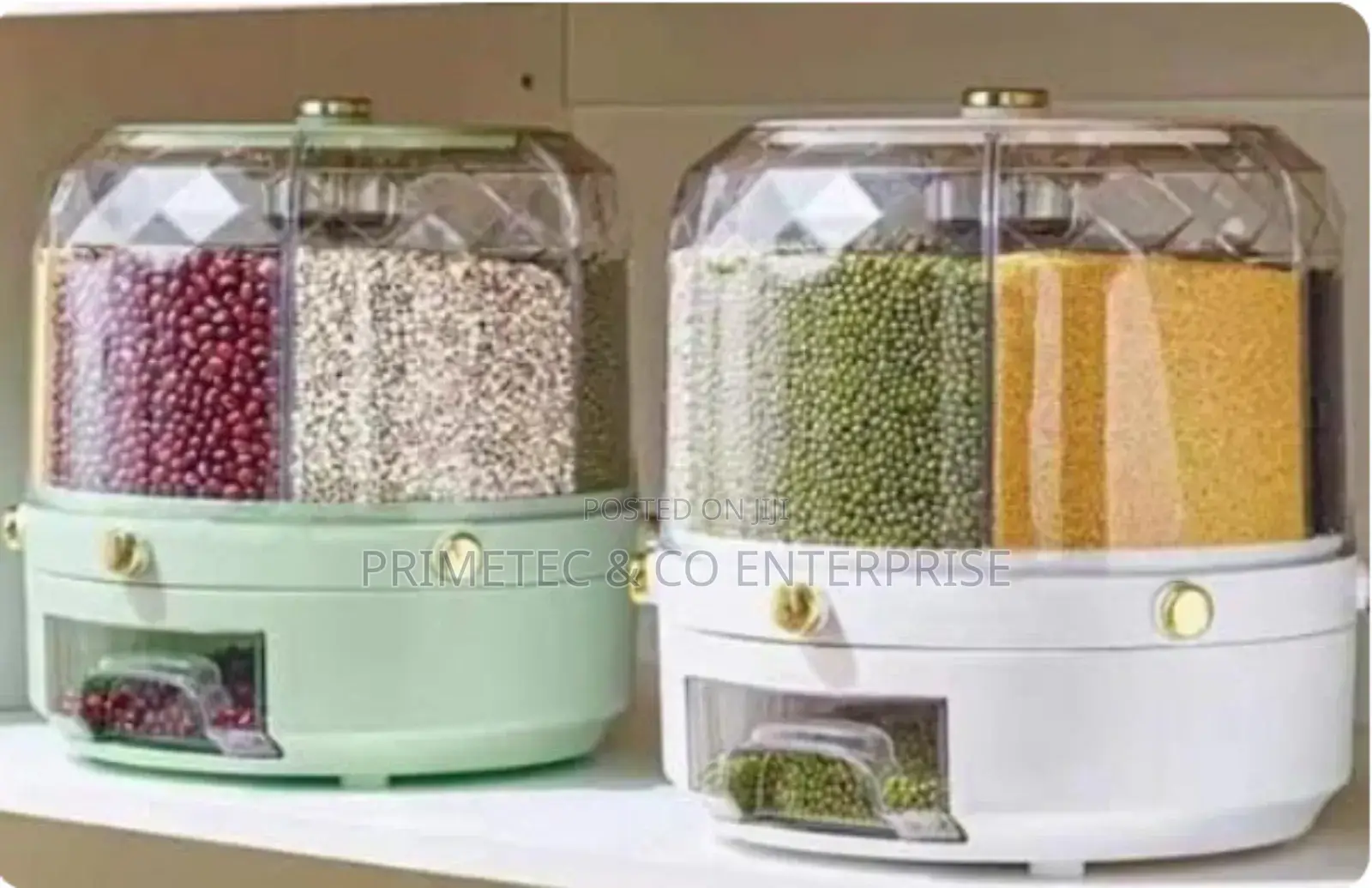 *Rotating 6 Compartments Storage Container