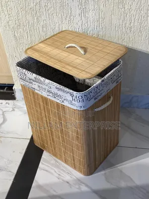 Eco-Friendly Foldable Bamboo Laundry Baskets