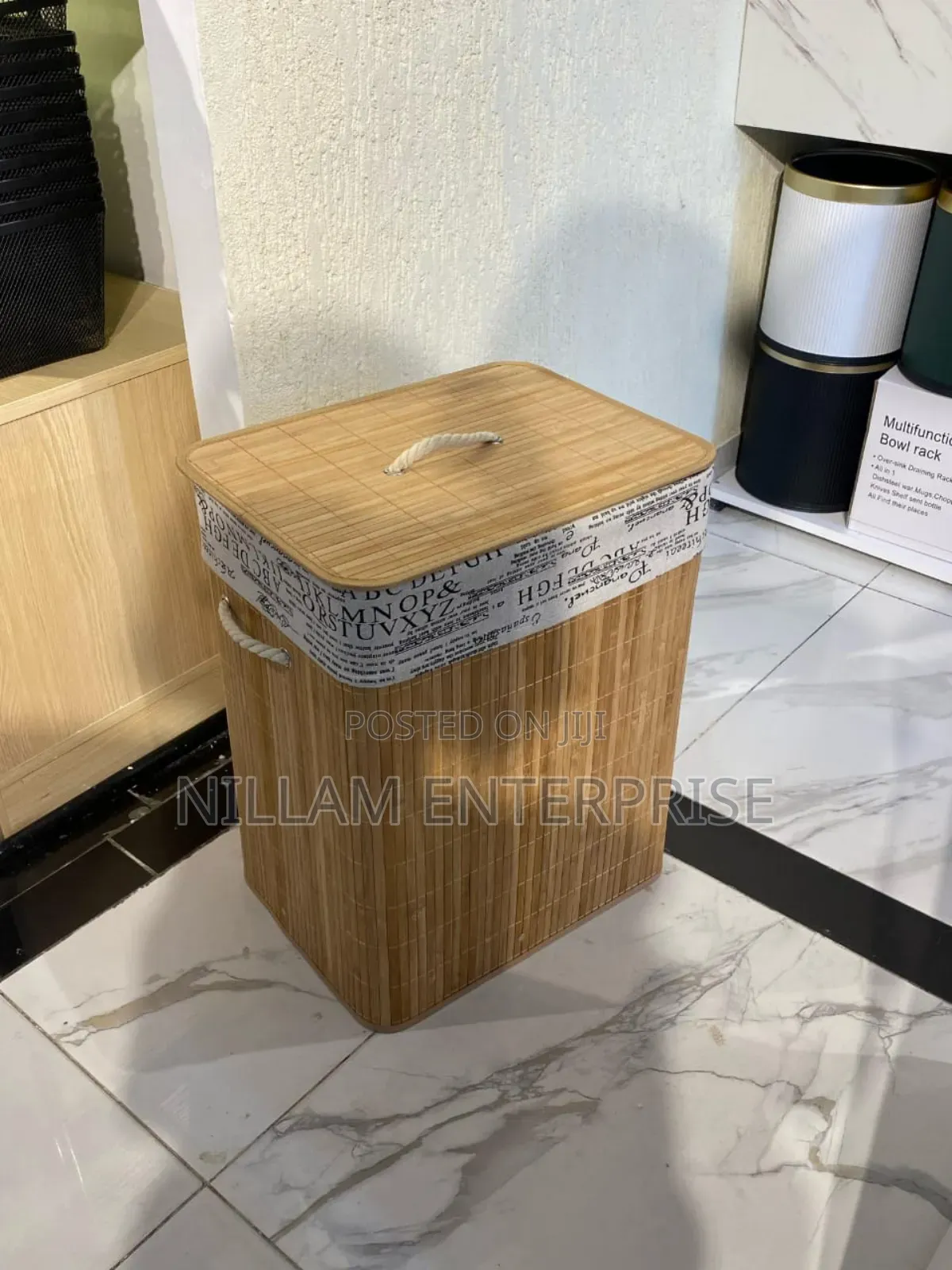 Eco-Friendly Foldable Bamboo Laundry Baskets