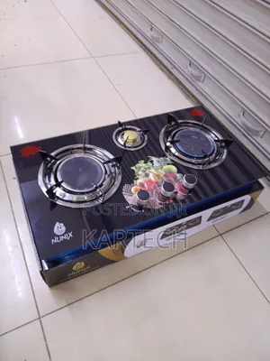 Nunix 3 Burner Infrared Glass Top Gas Stove