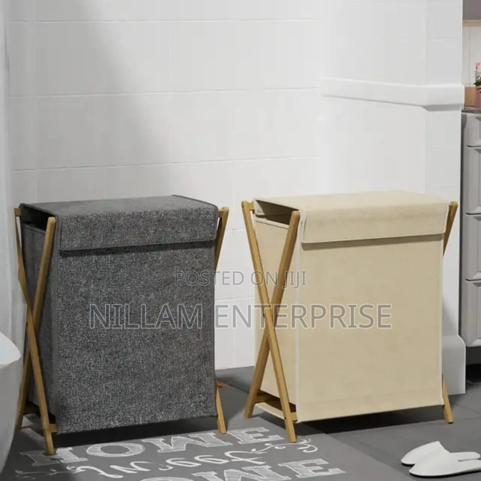 Foldable Laundry Hamper With Cover Lid*