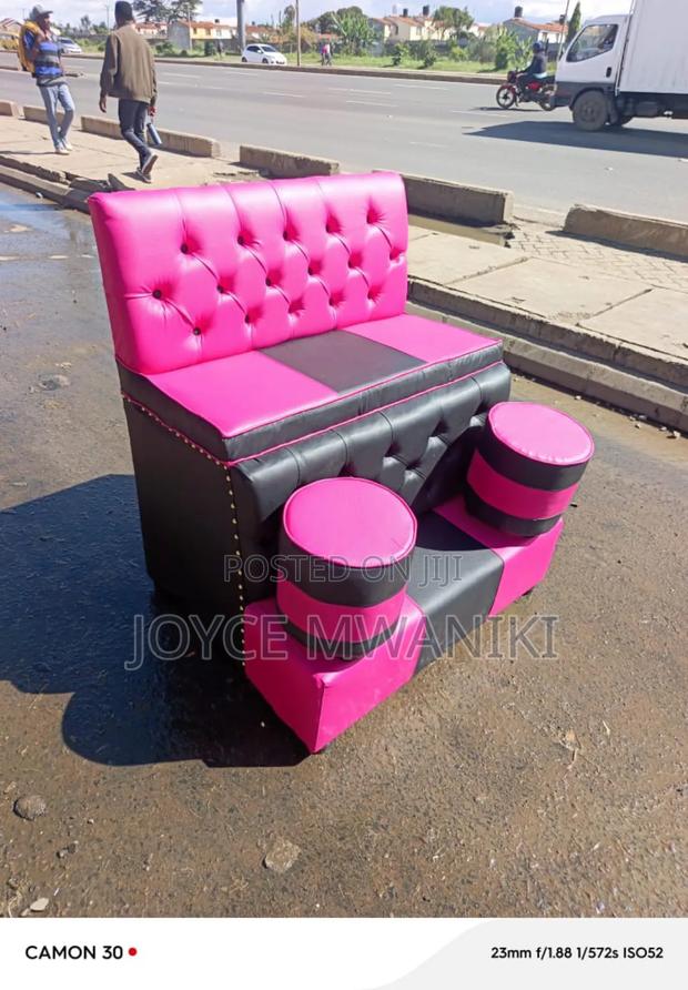 Black and Pink, 2 Seater Pedicure Seat - main view