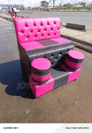 Black and Pink, 2 Seater Pedicure Seat 