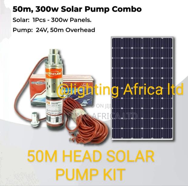 Domestic Home 50m Head 1.5m^3 Submersible Pump With 300 Watts Solar