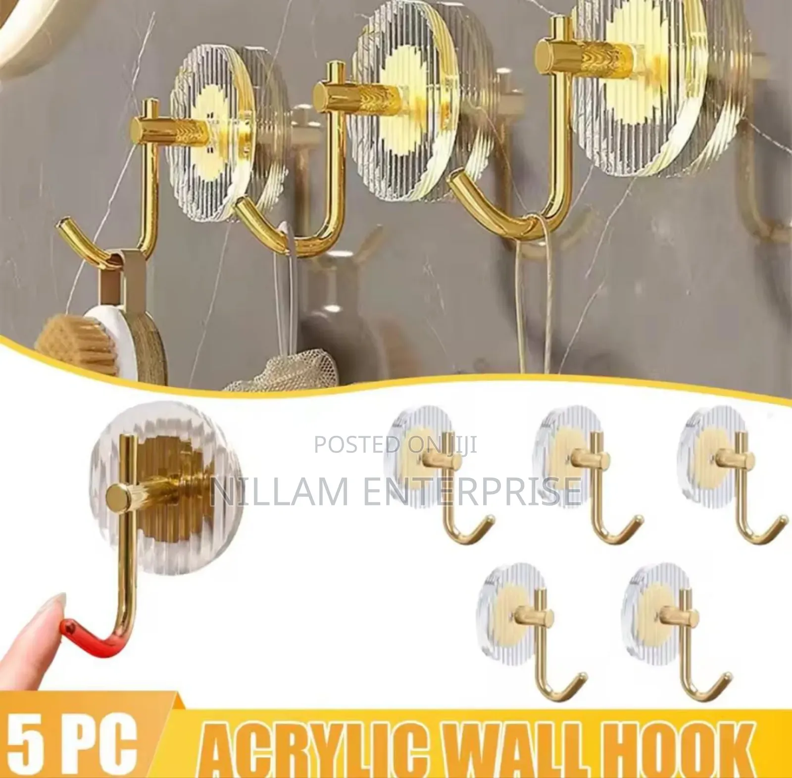 Luxury Acrylic Hooks 5pc