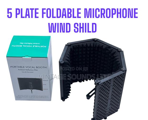 Microphone Isolation Shield Black Foldable - main view
