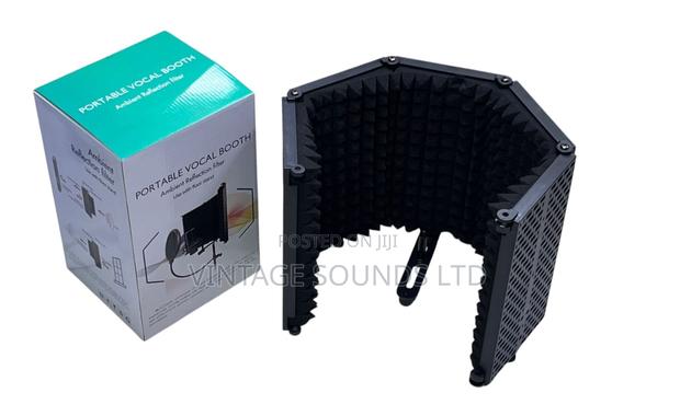 Studio Microphone Isolation Shield Black Foldable(5 Pane) - thumbnail 2