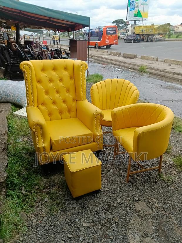 Pedicure Set and 2 Manicure Seats, Yellow - main view