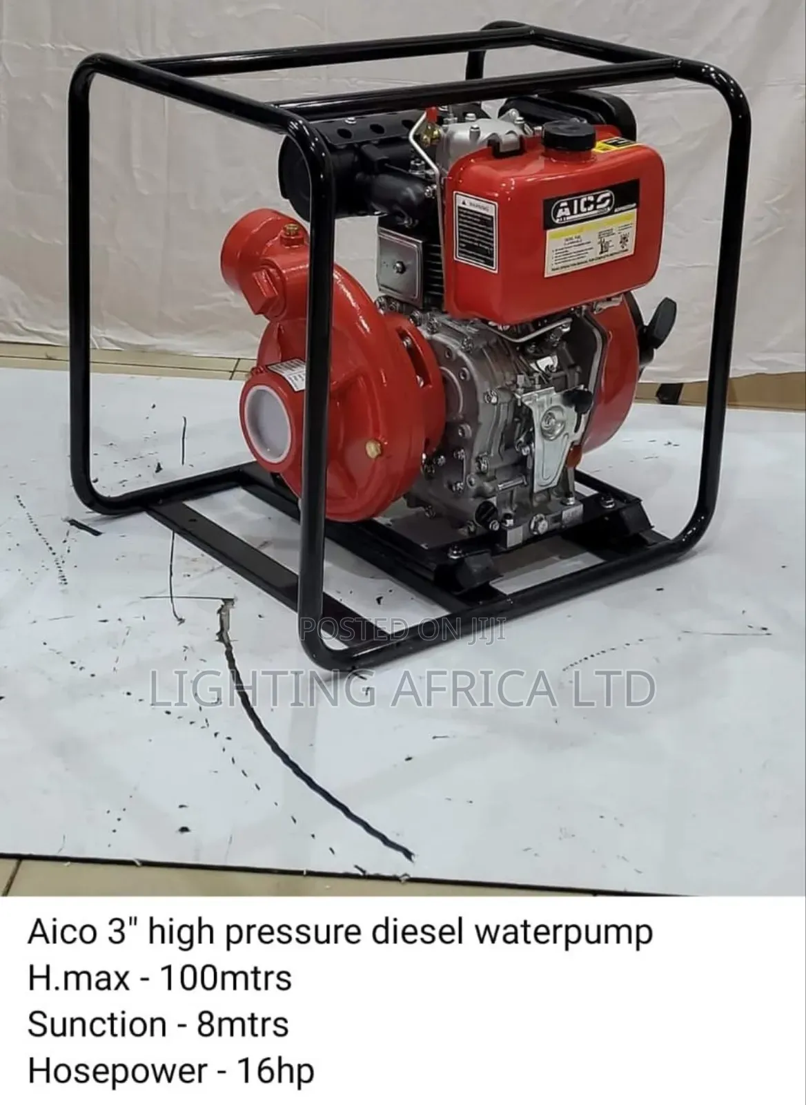 Aico 3" High Pressure Diesel Engine 16hp Commercial Water Pump