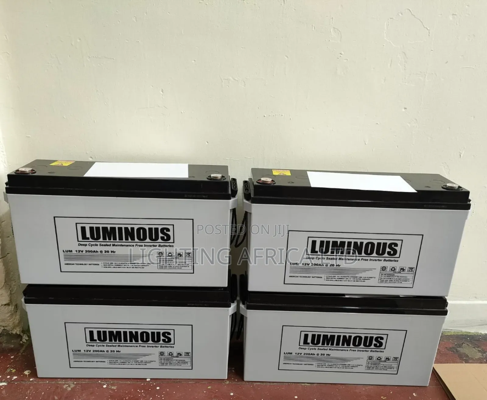 New Technology Gel 200ah - 12v Luminous Heavy Duty Solar Battery