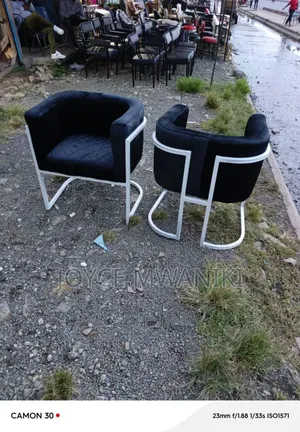 Manicure or Salon Seats, Black and White
