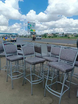 High Bar Balls Chairs, Silver, Grey Colour 