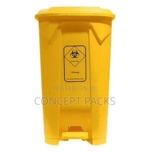 Generic Yellow 100 Litres Pedal Biohazard Bin Without Wheels - thumbnail 2