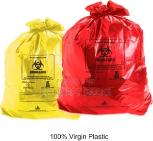 50pcs 200gauge Autoclave Biohazard Clinic Red(Size 30"X36")