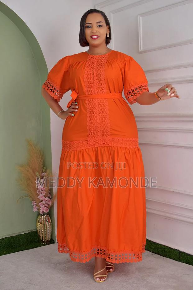 Blue/Orange Long Church Dress