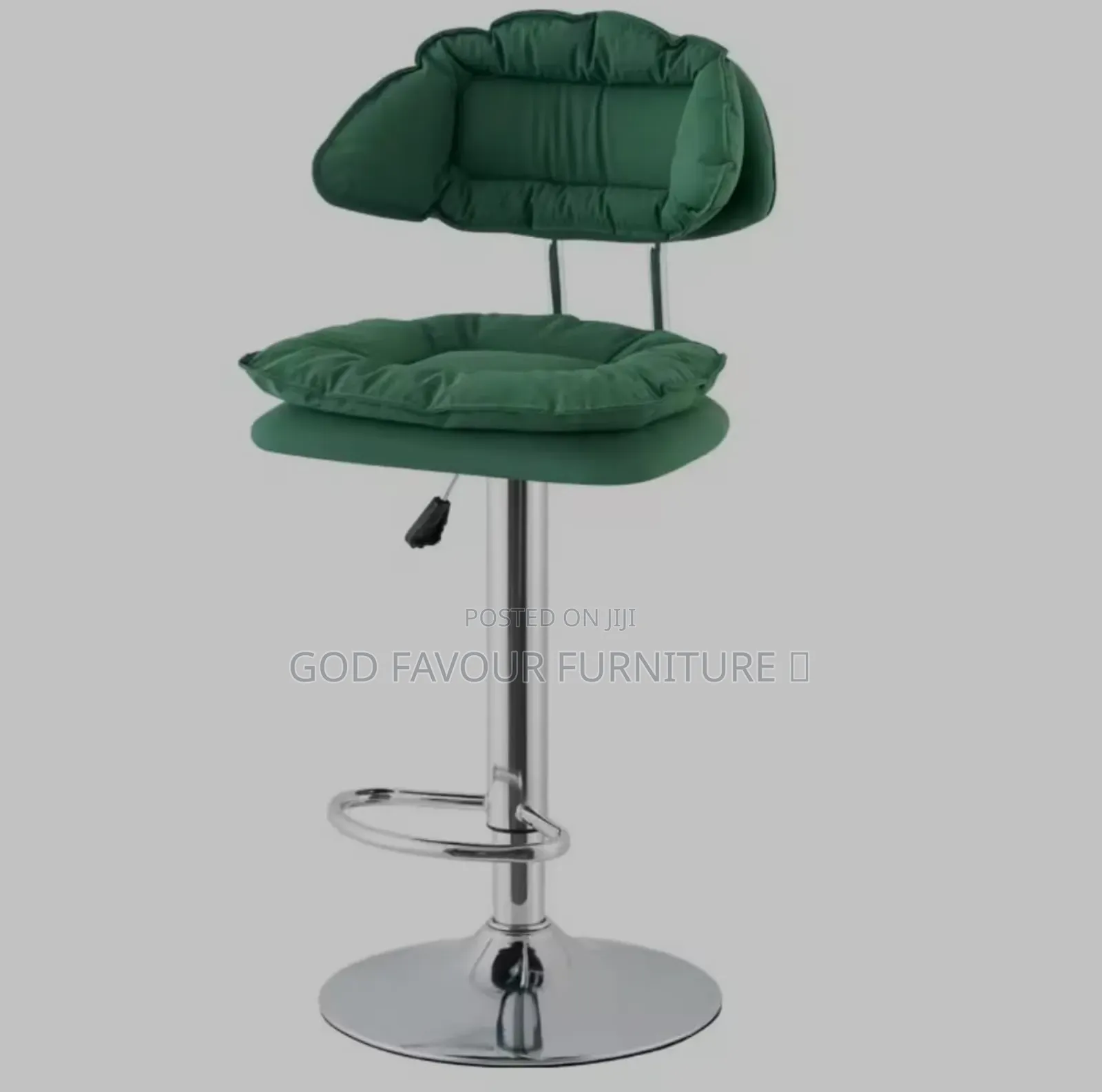 Green Padded Elegant Bar Stool Armless Tfd3e