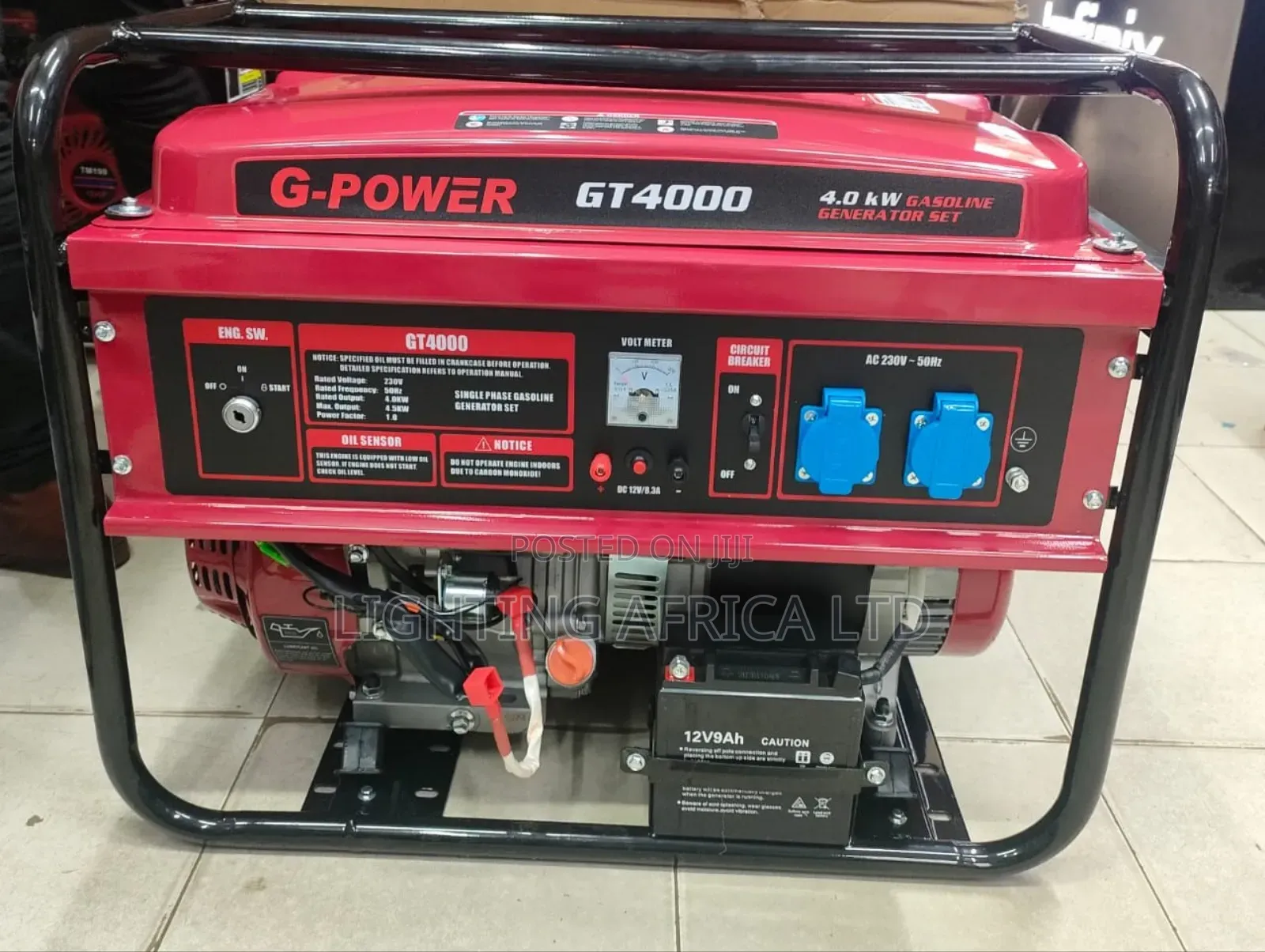 4000w G-Power Petrol Engine Generator With Industrial Socket
