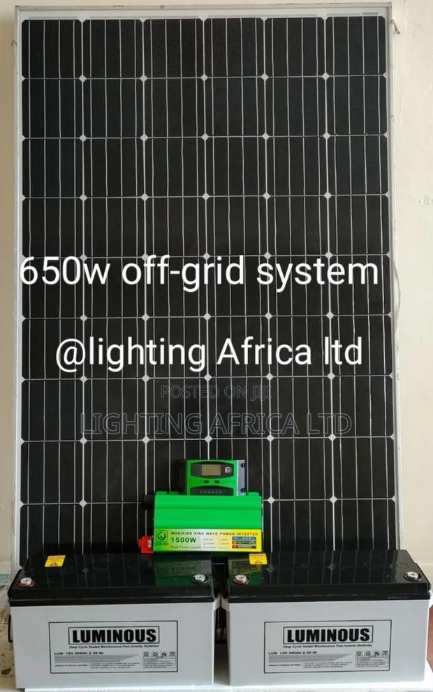 650w Home Solar Kit With 200ah Luminous Gel Battery - main view