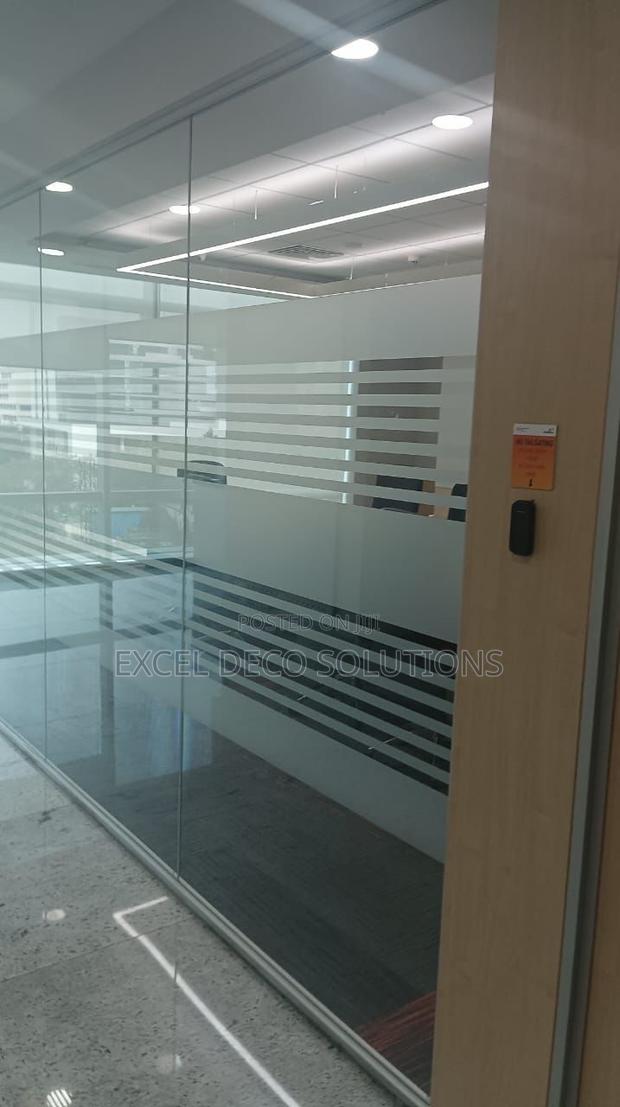 Custom Design Stripped Frosted Film - main view