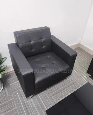 Sofas: Modular 5-Users Leather Visitor Waiting Sofa Set