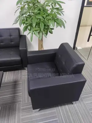 Sofas: Modular 5-Users Leather Visitor Waiting Sofa Set